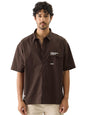 The Souled Store Street Division Cotton Short Sleeve Collared Neck Button Down Oversized Fit Shirts for Men and Boys - Perfect f