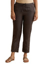 W for Woman Folksong Strechable Straight Pants for Women | Trousers for Women