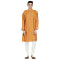 Fabindia MenS Viscose Blend Geometric Comfort Kurta_Mustard_Xs