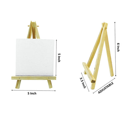 Eduway 6 Inch Mini Wooden Display Easel Tripod Stand For/Sketch Accessories/Natural Craft/Art/Painting/Mini Canvas/Photo Frame/B