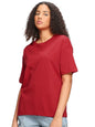 Bewakoof Women Solid Red Half Sleeve Round Neck T-Shirt