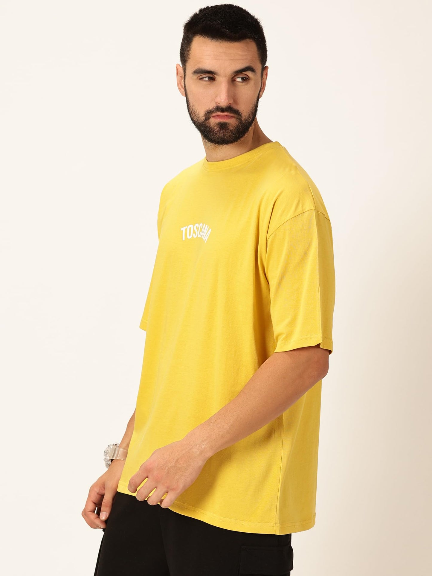 Thomas Scott Mens Oversized Fit T-Shirt (TSKOversized_Yellow Toscana