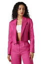 Hubberholme Women Oversized Full Sleeve Blazer Magenta