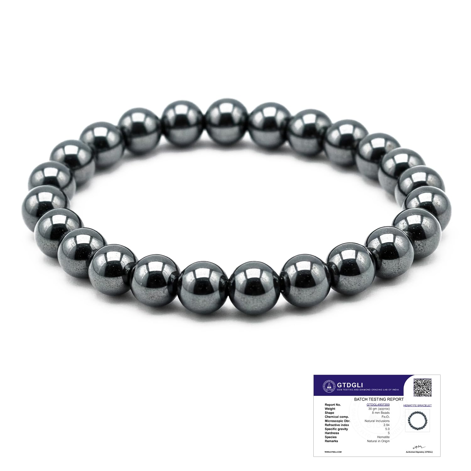 Astrotalk Karz Mukti Bracelet | Wealth & Prosperity | Original Silver Hematite | Good Fortune & Protection | Astrology Bracelet for Women & Men