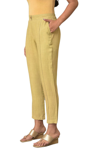 Aurelia Pure Cotton Strechable Trouser For Women | Ankle Length Trouser For Women | Pure Cotton Trouser For Women | Pants For Wo