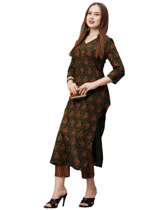 GoSriKi Women's Kurta with Pant Set