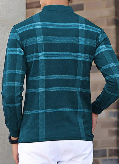 Noble Monk MenS Polo Neck Full Sleeves T-Shirt | Causal Tshirt For Men