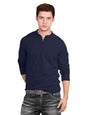 Veirdo Mens Cotton Regular Fit Henley Neck Plain Solid Full Sleeve T-Shirt