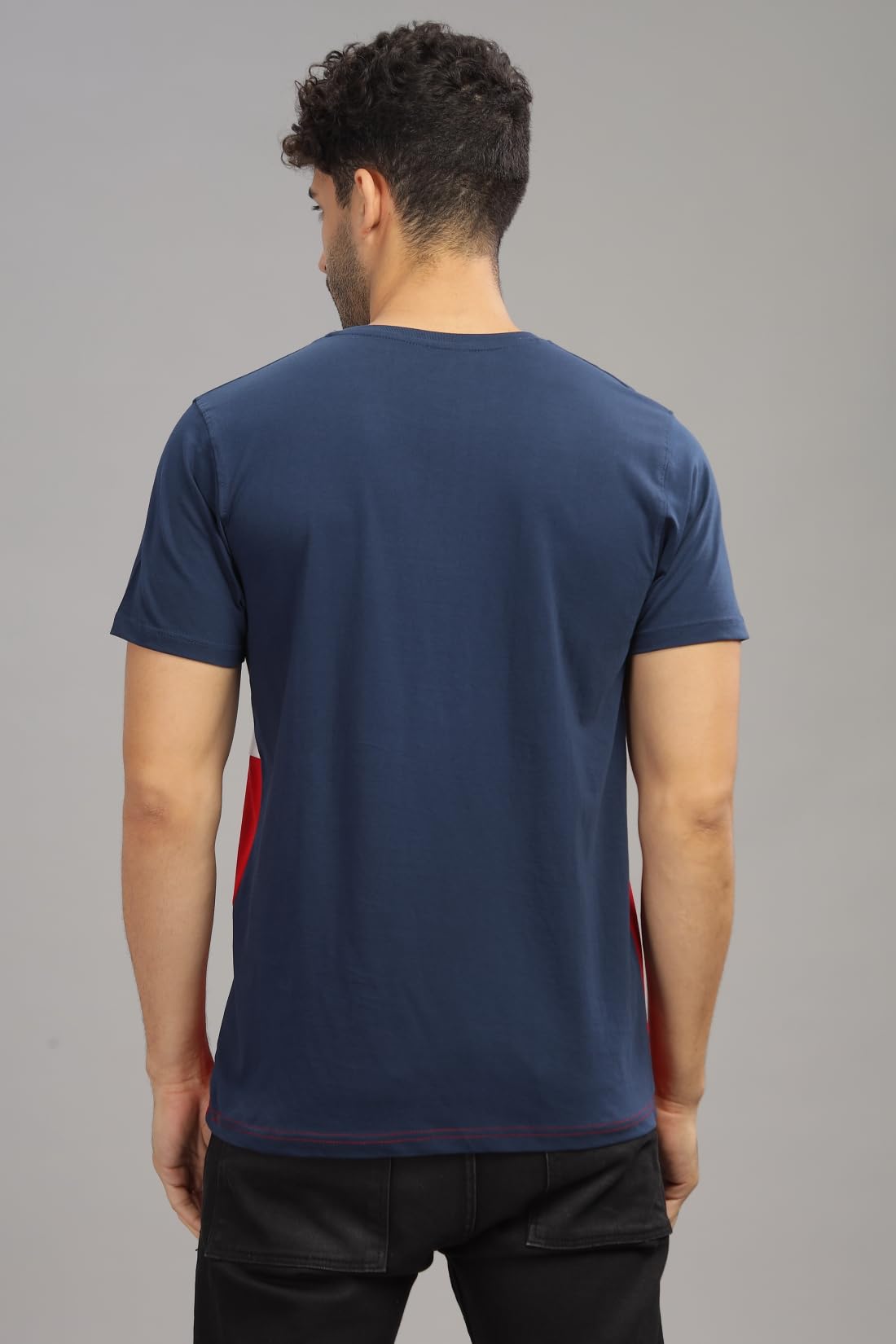 ADRO Tshirt for MenMulti Color T-Shirt for MenCotton T-ShirtMens TshirtRN8-24-NBGRRD