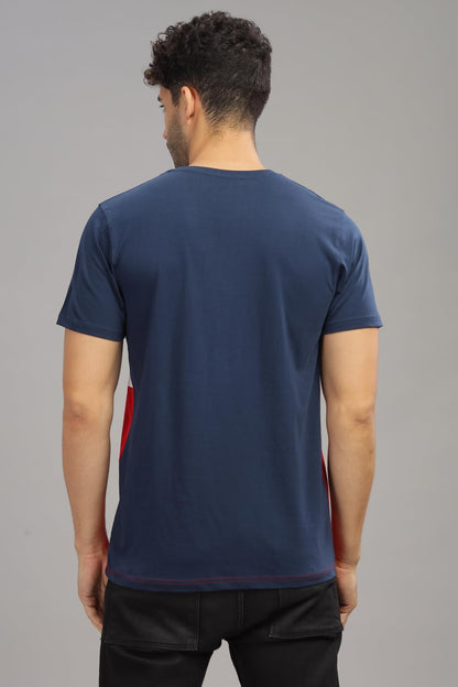 ADRO Tshirt for MenMulti Color T-Shirt for MenCotton T-ShirtMens TshirtRN8-24-NBGRRD