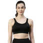 Enamor SB18 Convertible Back High Impact Bra - Padded  Wirefree  Full Coverage - Black
