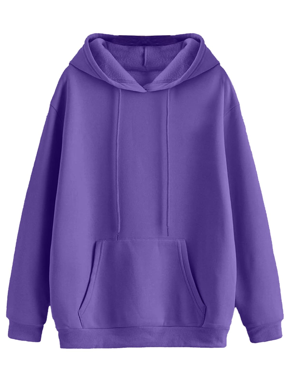 Veirdo Mens Cotton Poly Fleece Regular Fit Solid Hoodie