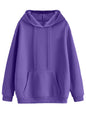 Veirdo Mens Cotton Poly Fleece Regular Fit Solid Hoodie