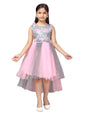Aarika Girl's Net Fit and Flare Knee-Length Dress (FK-30211_Pink_22)