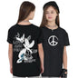 Uniplanet Store GirlS Cotton T Shirt With Half Sleeves Round Neck Line Graphic Prints Regular Fit And Standard Length Black
