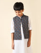 Fabindia Boy's Blue Cotton Printed Jacket (100035501