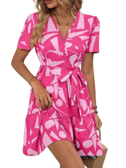 Leriya Fashion Viscose Rayon Western Above The Knee Women Party Dress (Lf-Wd1264_Pink
