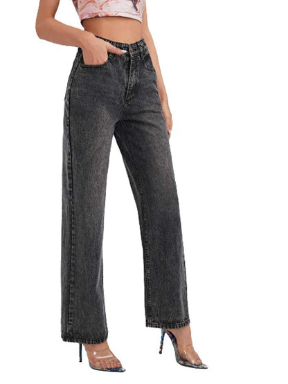 KOTTY Women High Rise Cotton Lycra Blend Ankle Length Jeans Black