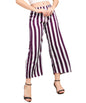 POPWINGS Casual Relaxed Fit Stripe Printed Trouser for Women for Summer | Casual Trouser for Women