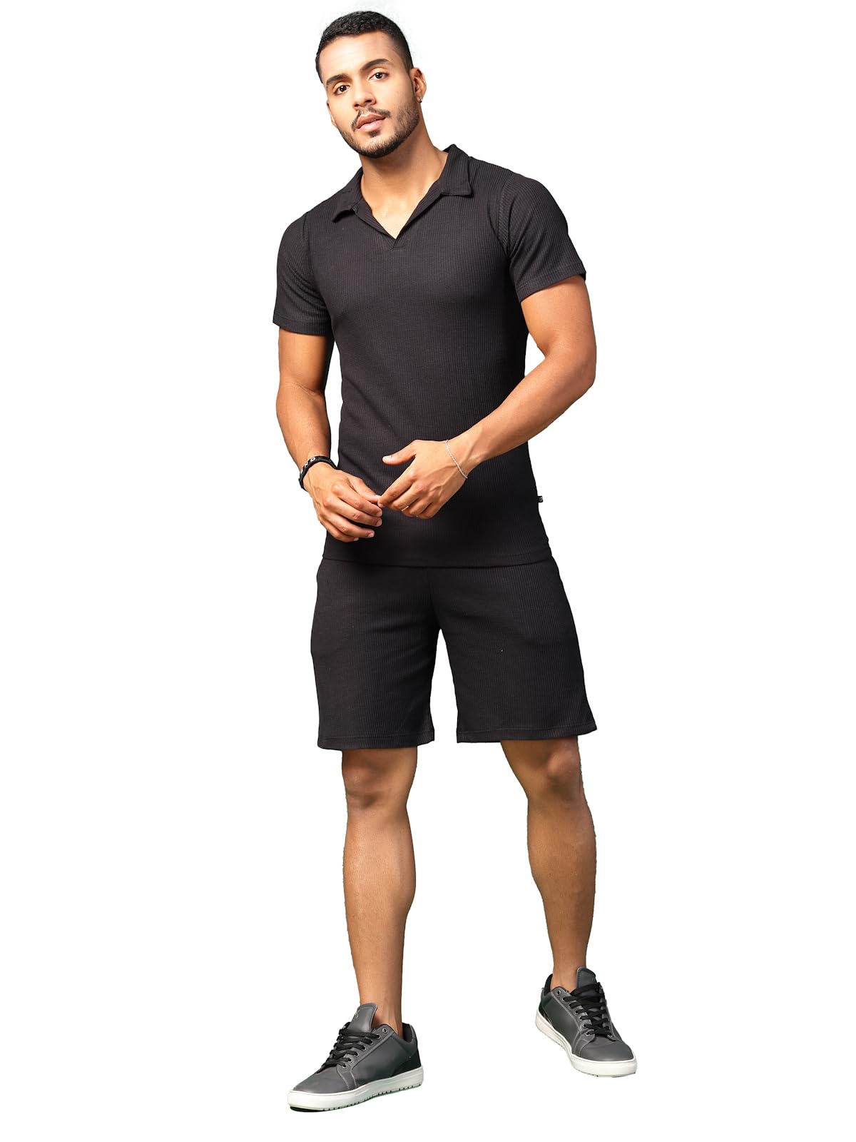 Rigo Waffle Knit Co-ord Set for Mens | Night Suit Set | Lounge-wear Nightdress Pajama Set | Night Wear, Beach Wear, Vacation We