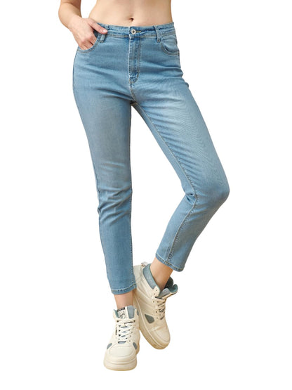 Lyra WomenS Mid-Rise Slimfit Ankle Length Jeans|Stretchable Fabric For Comfort|Trendy & Stylish Denim|Size - 34