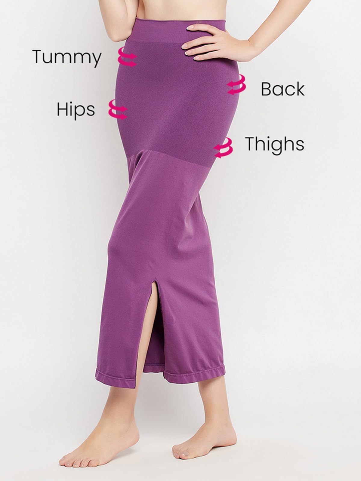 Clovia Womens Petticoat Style Saree Shapewear with Side Slit