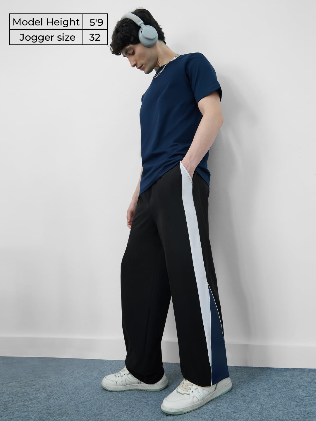 The Souled Store Baggy-Fit Joggers: Luna Men and Boys Pull On Solid Cotton Blend Baggy Fit Oversized Joggers