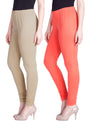 Lyra Cotton Premium Churidar Leggings For Women (Pack Of 2)