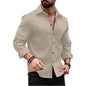 Deelmo MenS Regular Fit Button Down Dress Shirts Textured Long Sleeve Casual Hawaiian Shirt