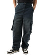 The Souled Store Comfrey Men and Boys Baggy Loose Fit Cotton Blend Utility Cargo Jeans Denim Jeans Crafted with Comfort Fit for
