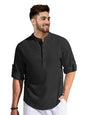 BE ACTIVE Mens Solid Linen Blend Short Kurta with Mandarin Collar || Short Kurta for Men Cotton || Stylish Short Kurta || Short