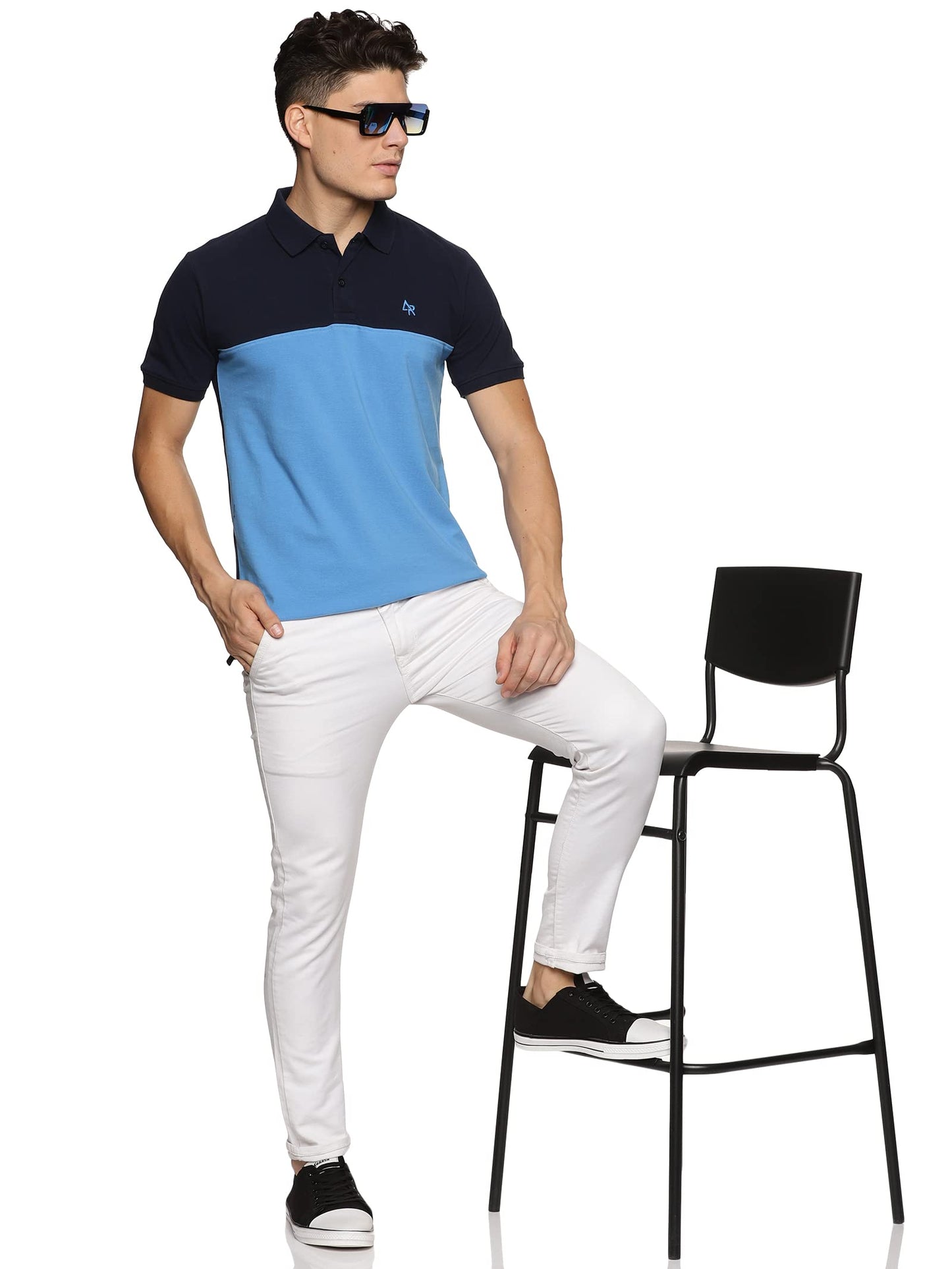 ADRO Men's Premium Polo T-Shirt (PN23-S6-NBSK-SK_SkyBlue)