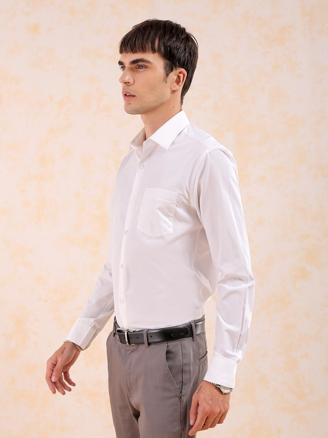 The Indian Garage Co Mens Slim Fit Shirt (0823-SHPPFR-01_White
