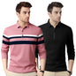 Noble Monk MenS Regular Fit Polo T Shirt |Full Sleeves |Collar Tshirts | Casual T-Shirt For Men