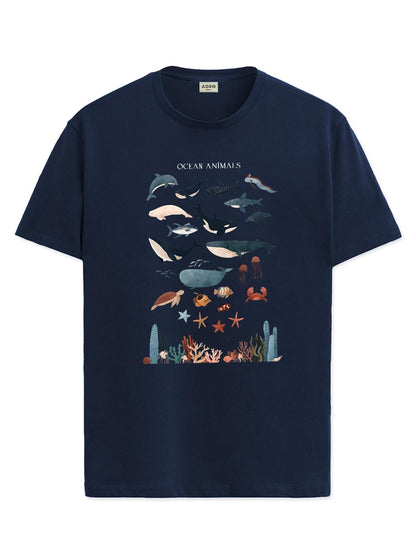 ADRO T Shirts for Boys & Girls || Ocean Sharks Printed T-Shirt || Ages 3-14 || 100% Cotton Round Neck Tshirt for Boys & Girls||K
