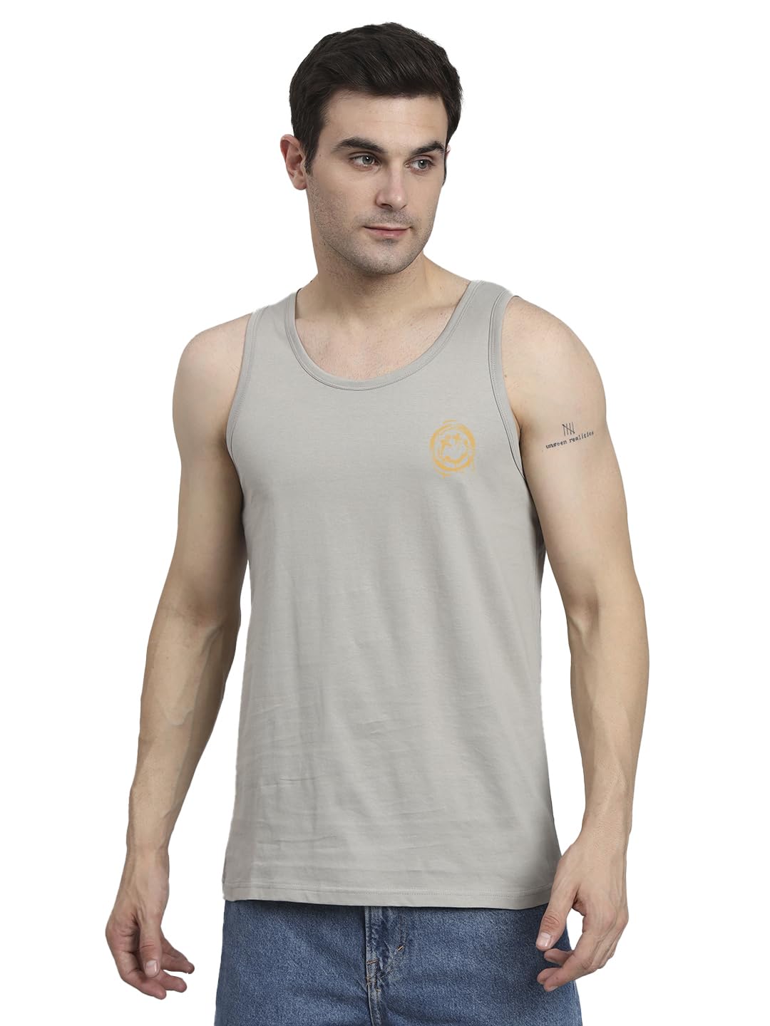 Peppyzone Mens Regular Fit Vest (TT-Teddy36FB40FB_Grey2