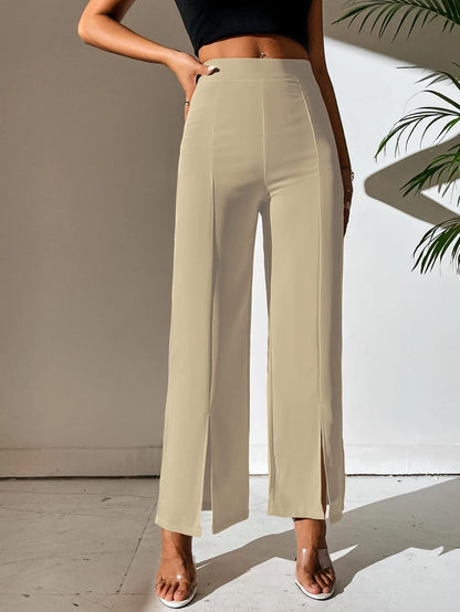Shasmi Skin Womens Dress Pants Stretchy Work Slacks Business Casual Office Bootcut Leg Elastic Waist Regular Fit Plazzo Trouser