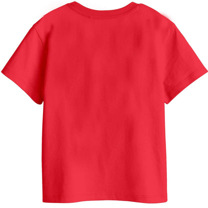 Bon Organik Girls Regular Fit T-Shirt (BON11410_Red