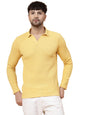 RIGO Mens Solid Regular Fit T-Shirt (HT08231170_Yellow