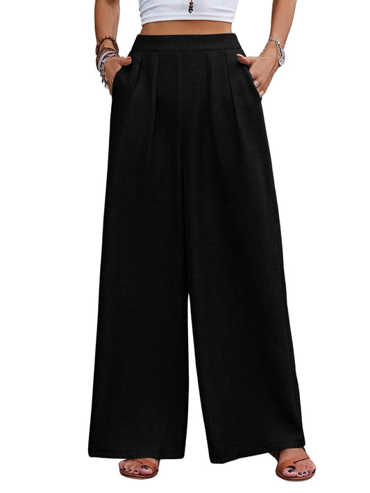 TOPLOT Trouser for Women || Loose Fit High-Waist Korean Pants || Formal Trouser for Woman || (Relaxed Fit || Casual) (Pleated-Pa