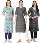 Pinkmint Women's Crepe Printed Regular Kurti (TS01_Multicolor6
