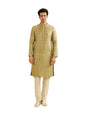 Manyavar MenS Brocade Self Design Kurta Set (Green,Xxl)