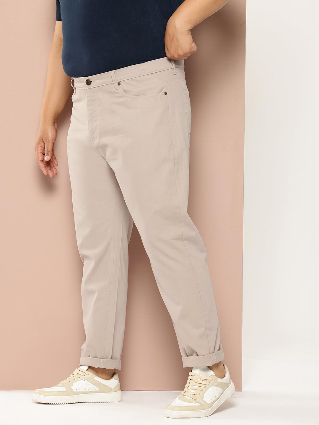 Thomas Scott Mens | Plus Size | Regular Fit | 100% Cotton | 5 Pockets | Breathable Fabric | Solid Color | Chino | Trouser | Cas