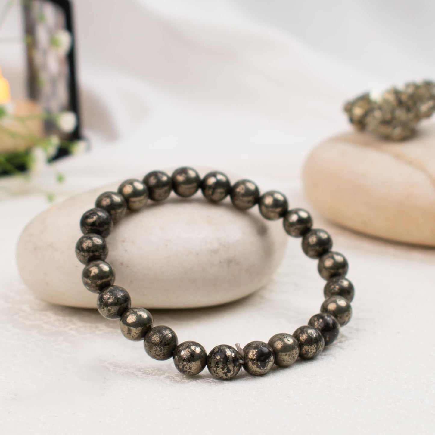 Astrotalk Raw Pyrite Bracelet | Certificate of Authenticity | Attracts Money and Boost Confidence | Astrology Bracelet for Men and Women | Beautifully Crafted with Healing Crystals