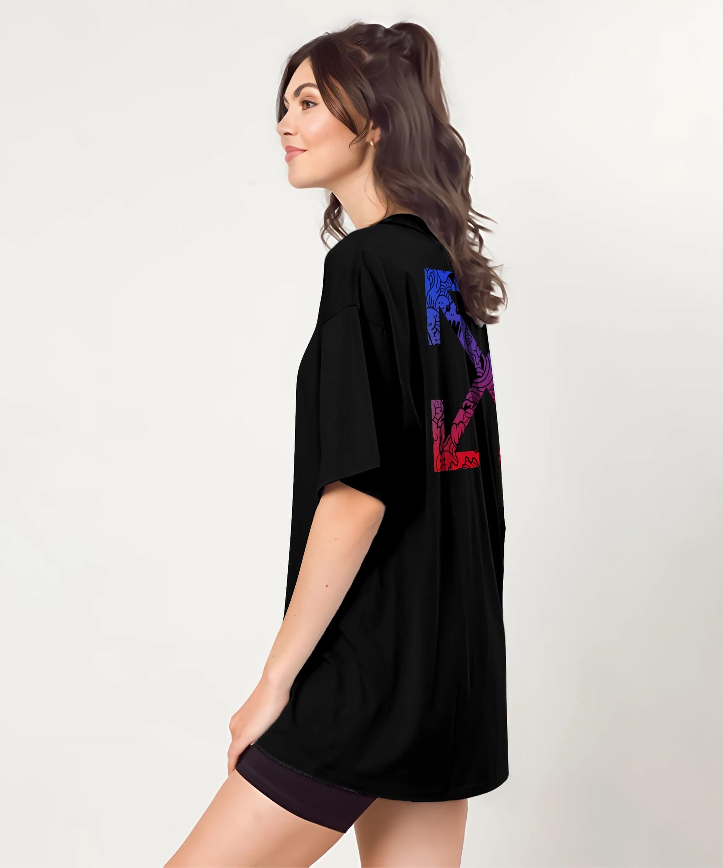 SHODOX Bio-Washed Anti Bacterial 100% Pure Cotton Womens Oversized Latest Aesthetic Premium Printed T-Shirt | Cozy Soft, Less Wr