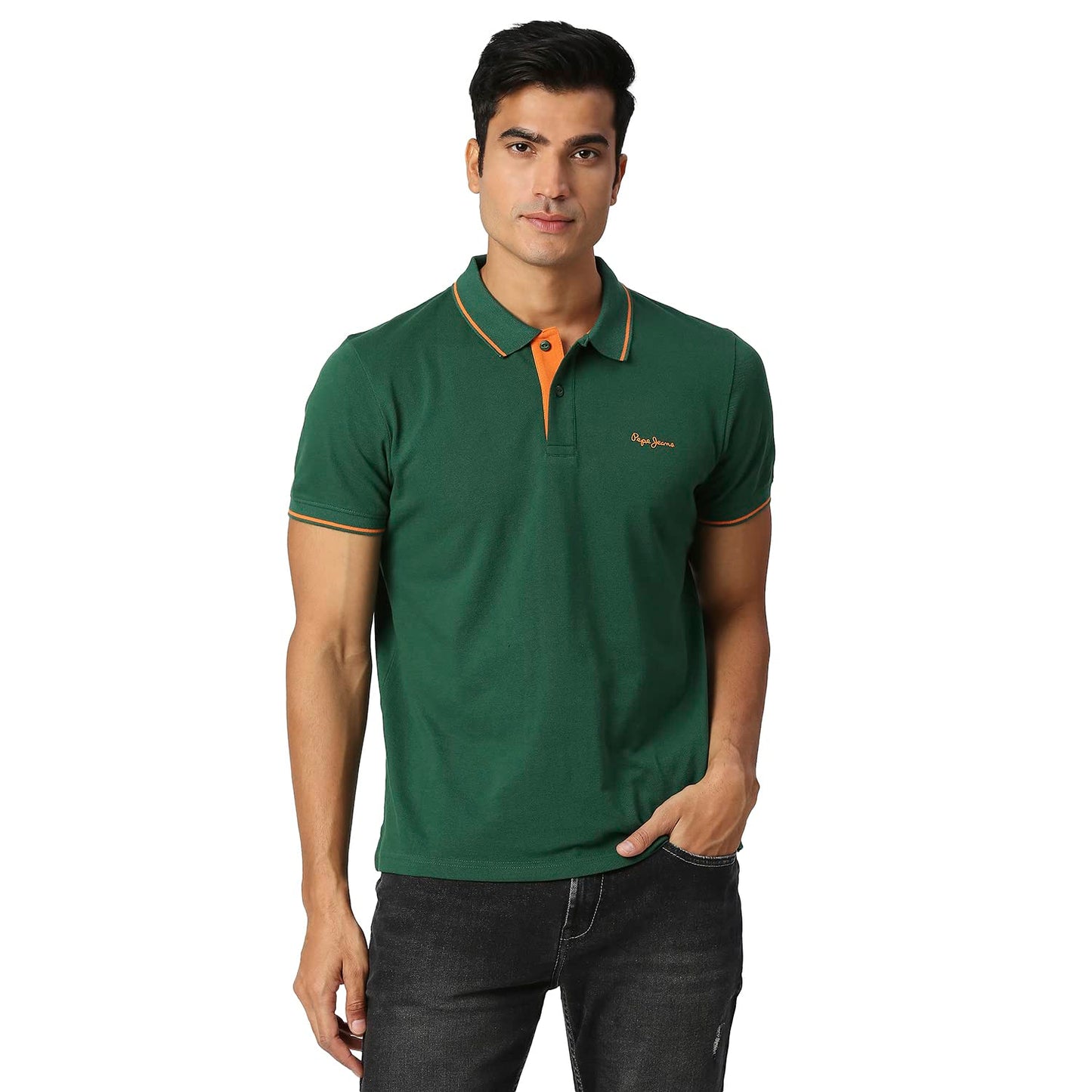 Pepe Jeans MenS Regular Fit T-Shirt (Pm542035665M_Green