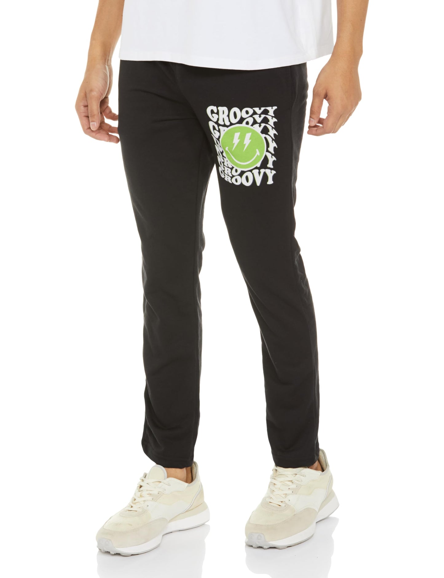 KETCH Mens Black Regular Fit Track Pant