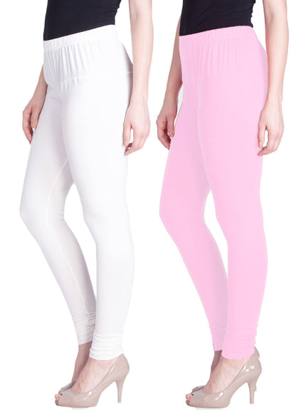 Lyra Cotton Premium Churidar Leggings For Women (Pack Of 2)