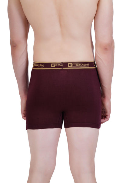 PRAKASAM COTTON -Marlow Mens 100% Pure Combed Cotton Outer Elastic Plain Trunks (Pack of 2)