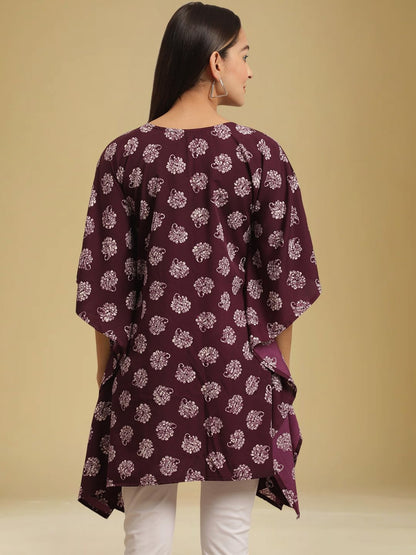 Tee Projekt Casual Crepe Kimino Sleeves Womens Kaftan Dress ll Kaftan Casual & Everyday Kurta (Pack of 2)